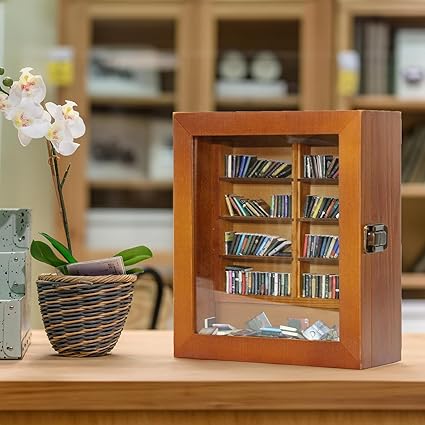 Miniature Decorative Mini Bookshelf, Small Bookshelf Mini Books, Miniature Book Display Shelf with 200Pcs Mini Books, Funny Gifts for Book Lovers, Home Room Living Bookshelf Decor