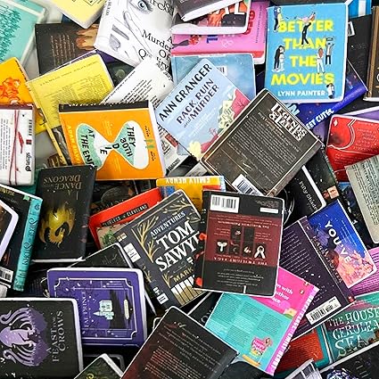 Miniature Books for decoration,jars and Books(Urdu English Novels Both) 100 pcs