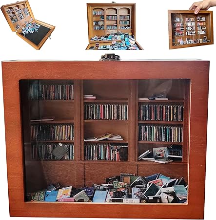 MINI DECORATIVE Bookshelf 300pcs Mini Books Mini Bookshelf Ornament Miniature Decor Miniature Library for Book Lovers Home Room Office Decor