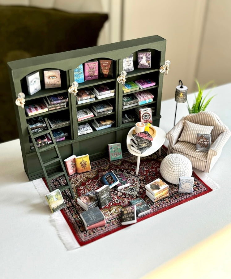 MINI DECORATIVE Bookshelf 300pcs Mini Books Mini Bookshelf Ornament Miniature Decor Miniature Library for Book Lovers Home Room Office Decor
