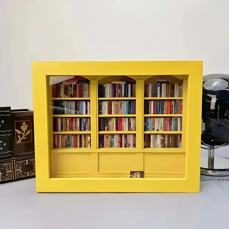 MINI DECORATIVE Bookshelf 300pcs Mini Books Mini Bookshelf Ornament Miniature Decor Miniature Library for Book Lovers Home Room Office Decor
