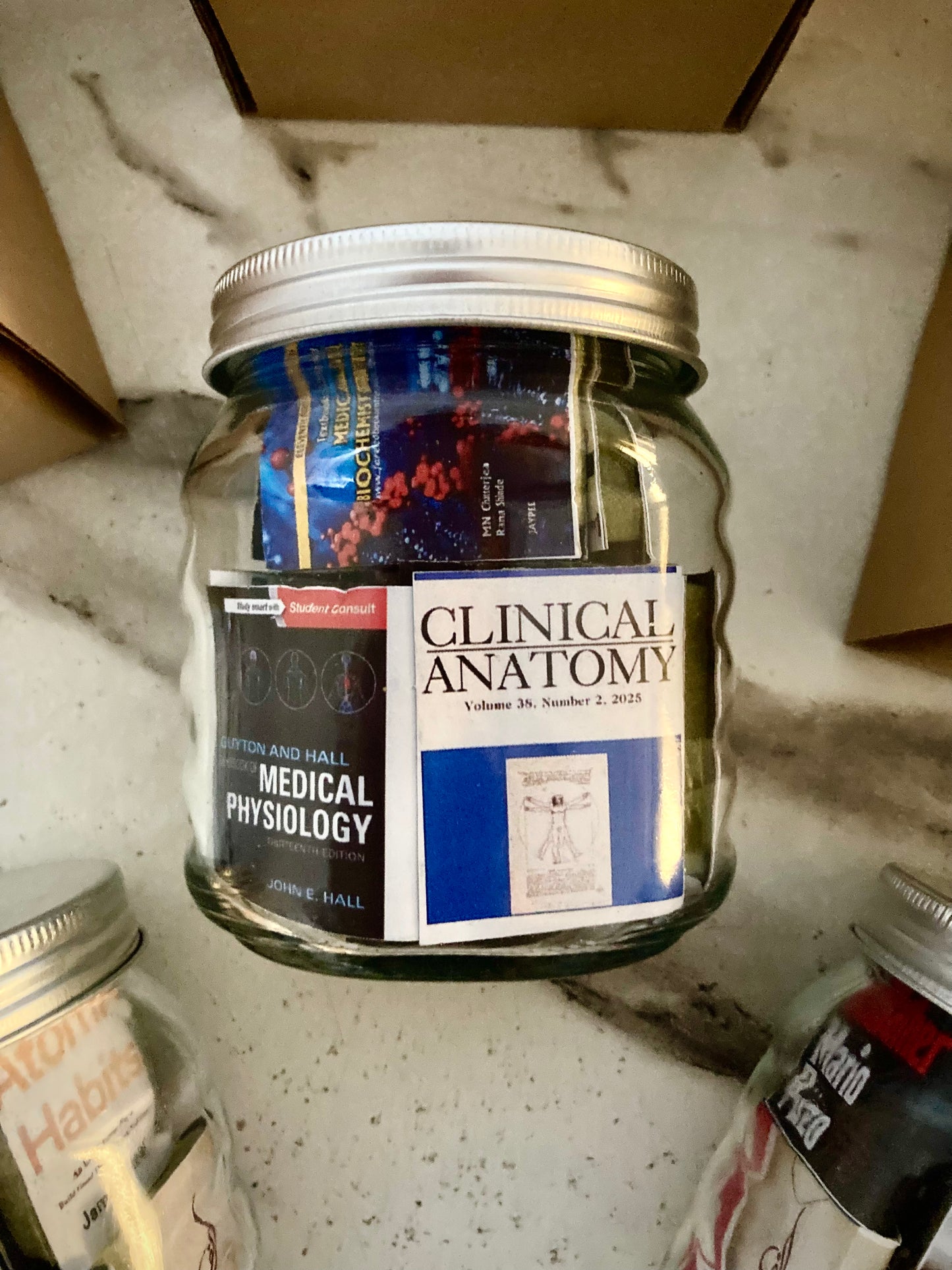 MINIATURE NOVEL GLASS JAR(with MEDICAL BOOKS)