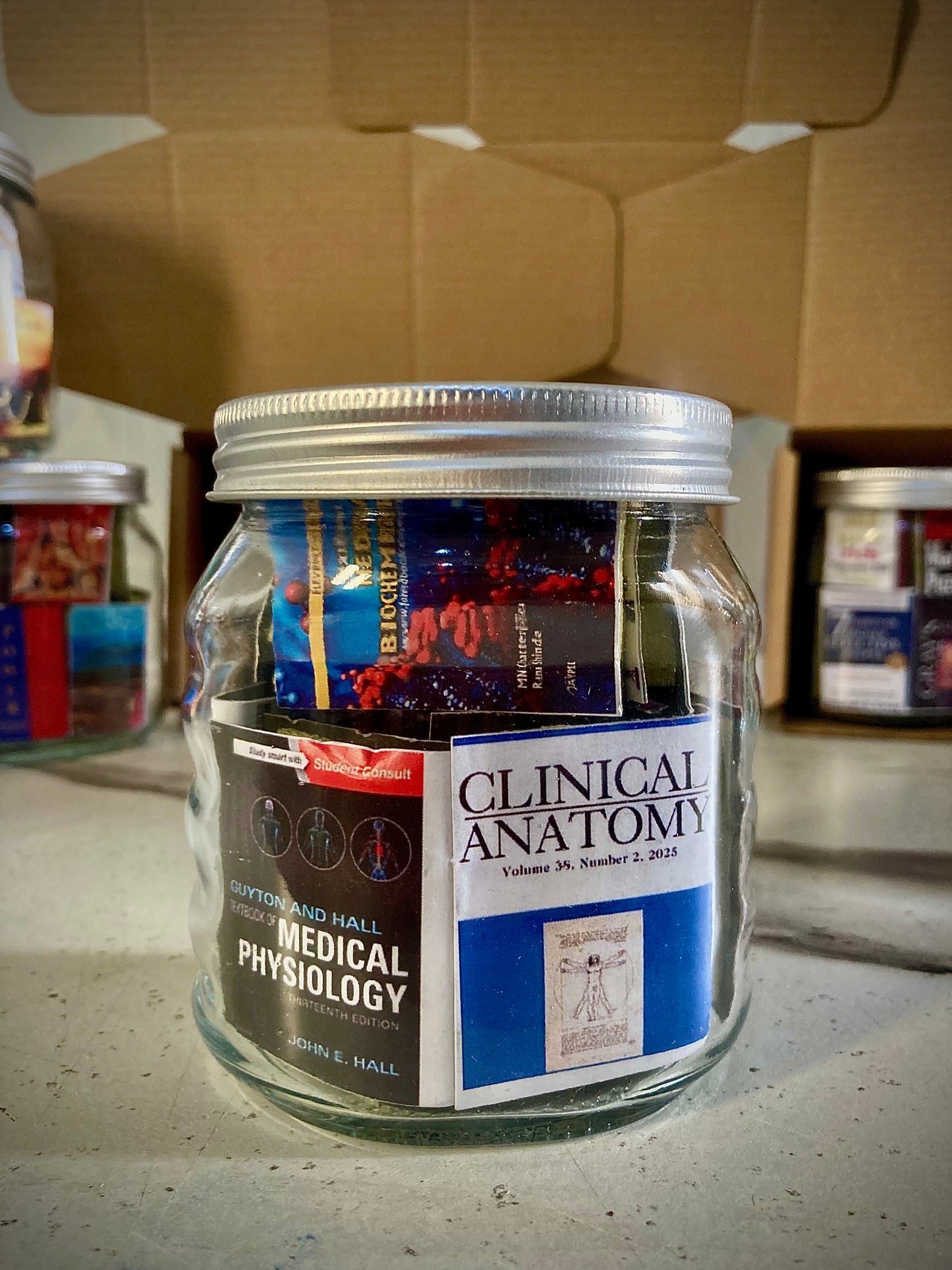 MINIATURE NOVEL GLASS JAR(with MEDICAL BOOKS)