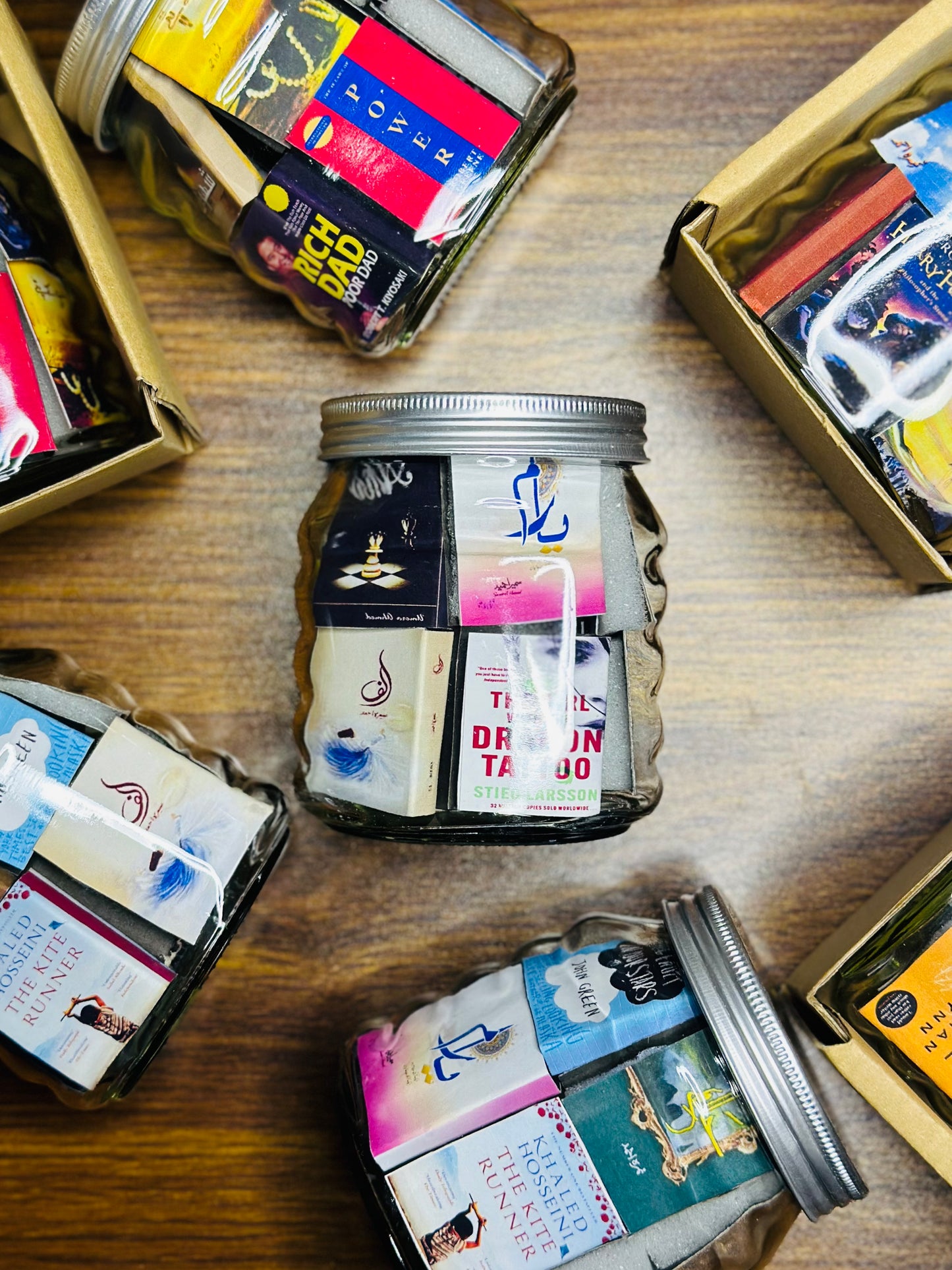 MINIATURE NOVEL GLASS JAR(with ENGLISH NOVELS)
