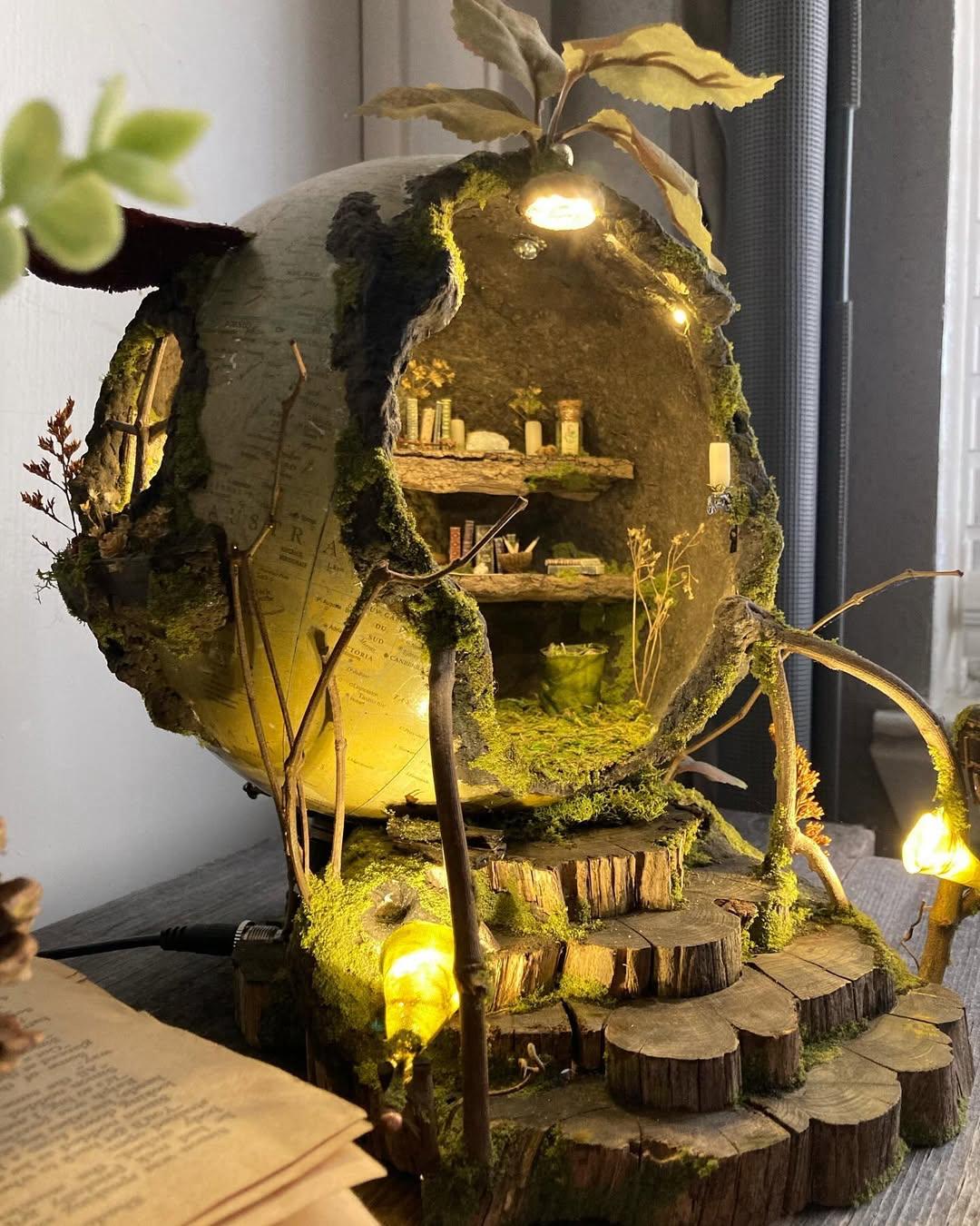 Faery Globe (with wooden Base)