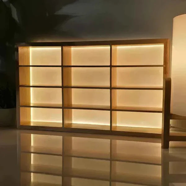 Wooden Light Up Hot Wheels Organizer With Cars