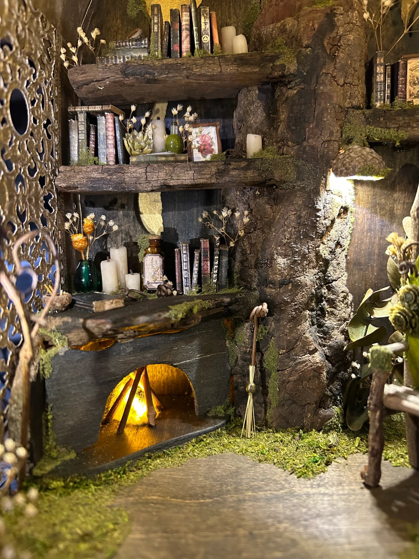 Faery Gold Fireplace Lantern