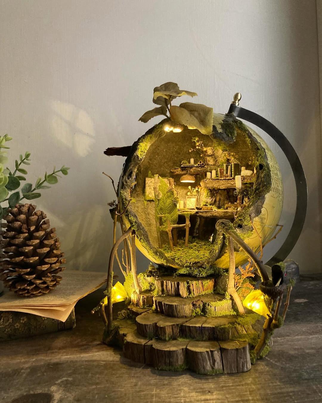 Faery Globe (with wooden Base)