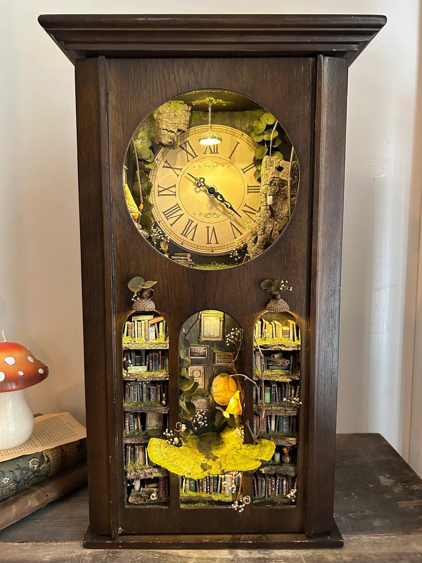 Faery Library Clock