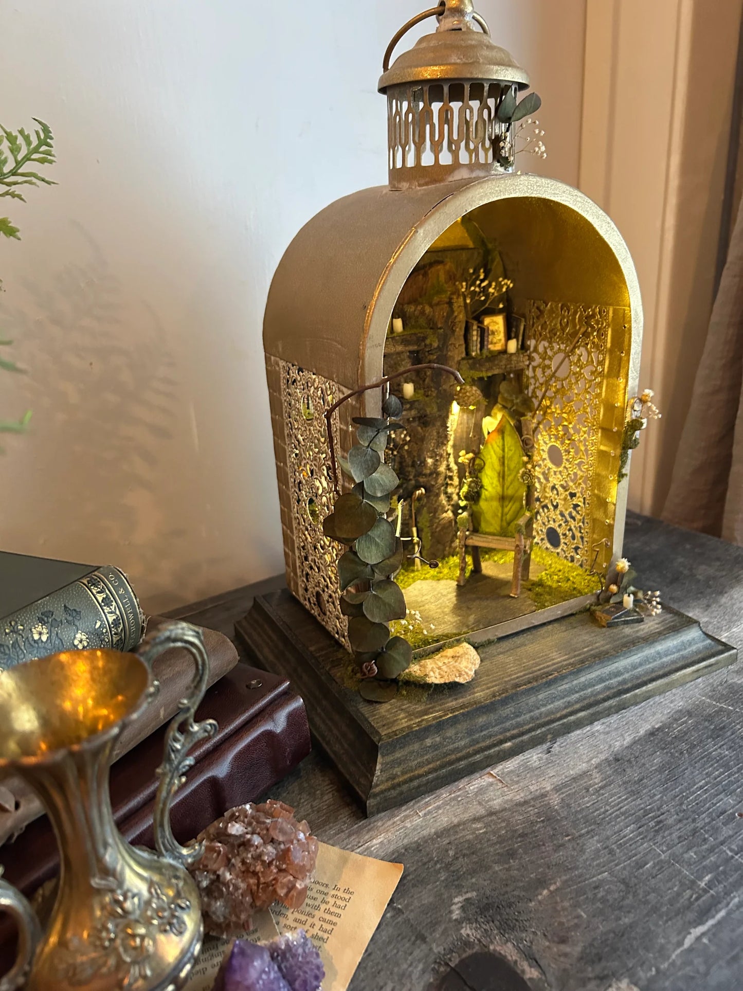 Faery Gold Fireplace Lantern