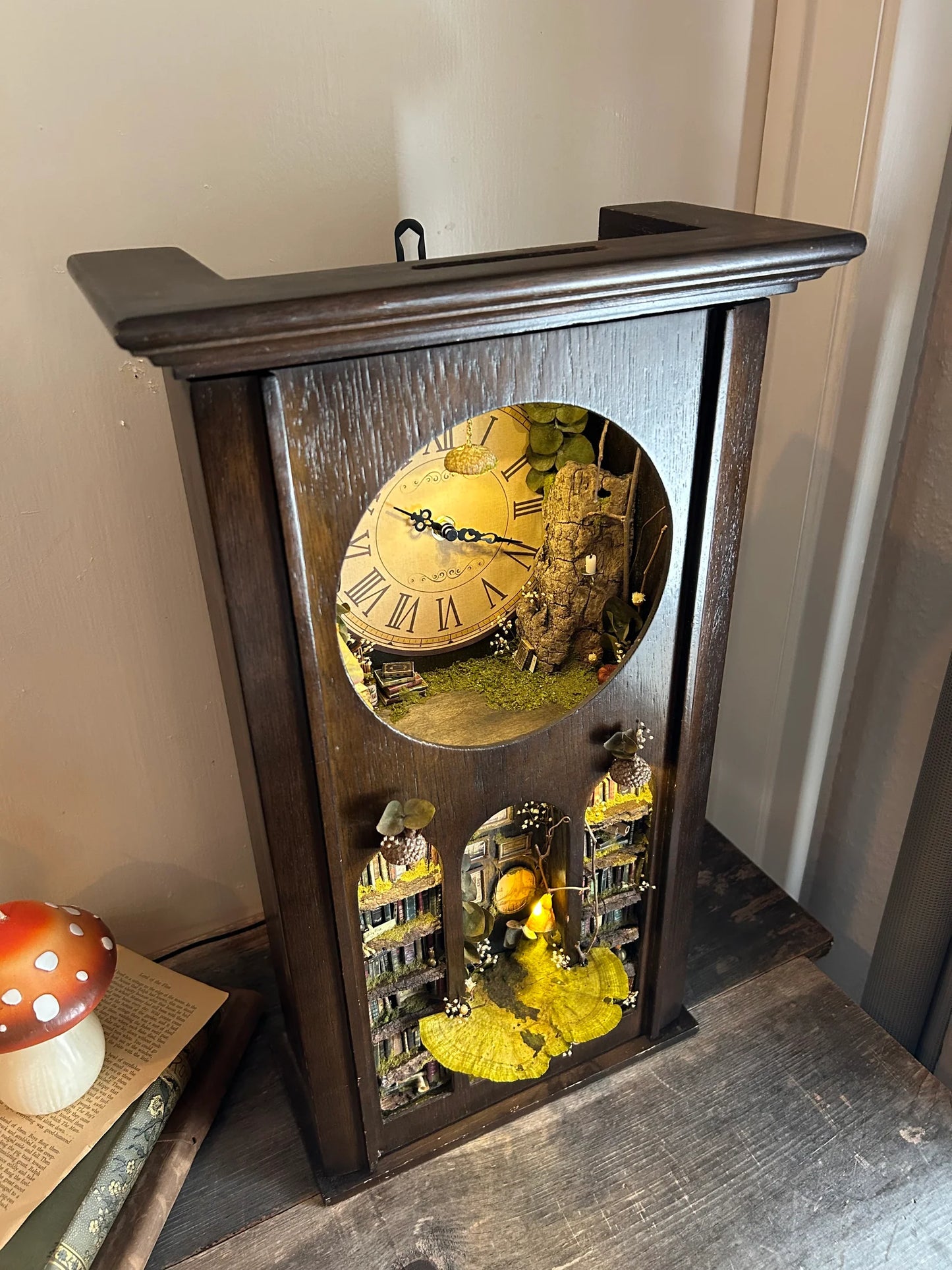 Faery Library Clock