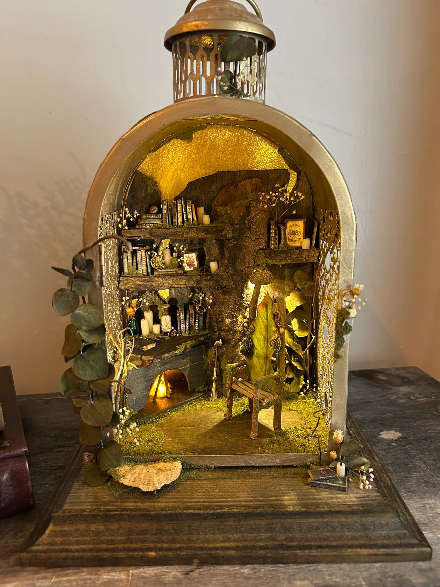 Faery Gold Fireplace Lantern