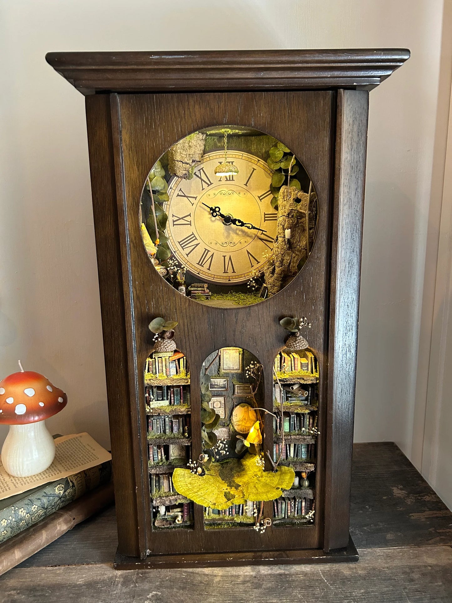 Faery Library Clock