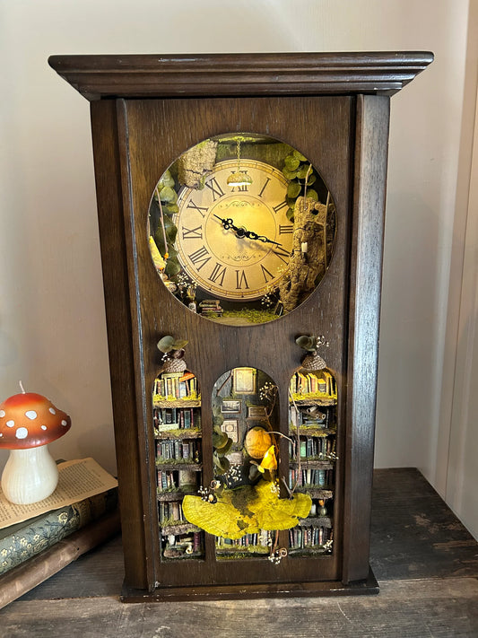 Faery Library Clock