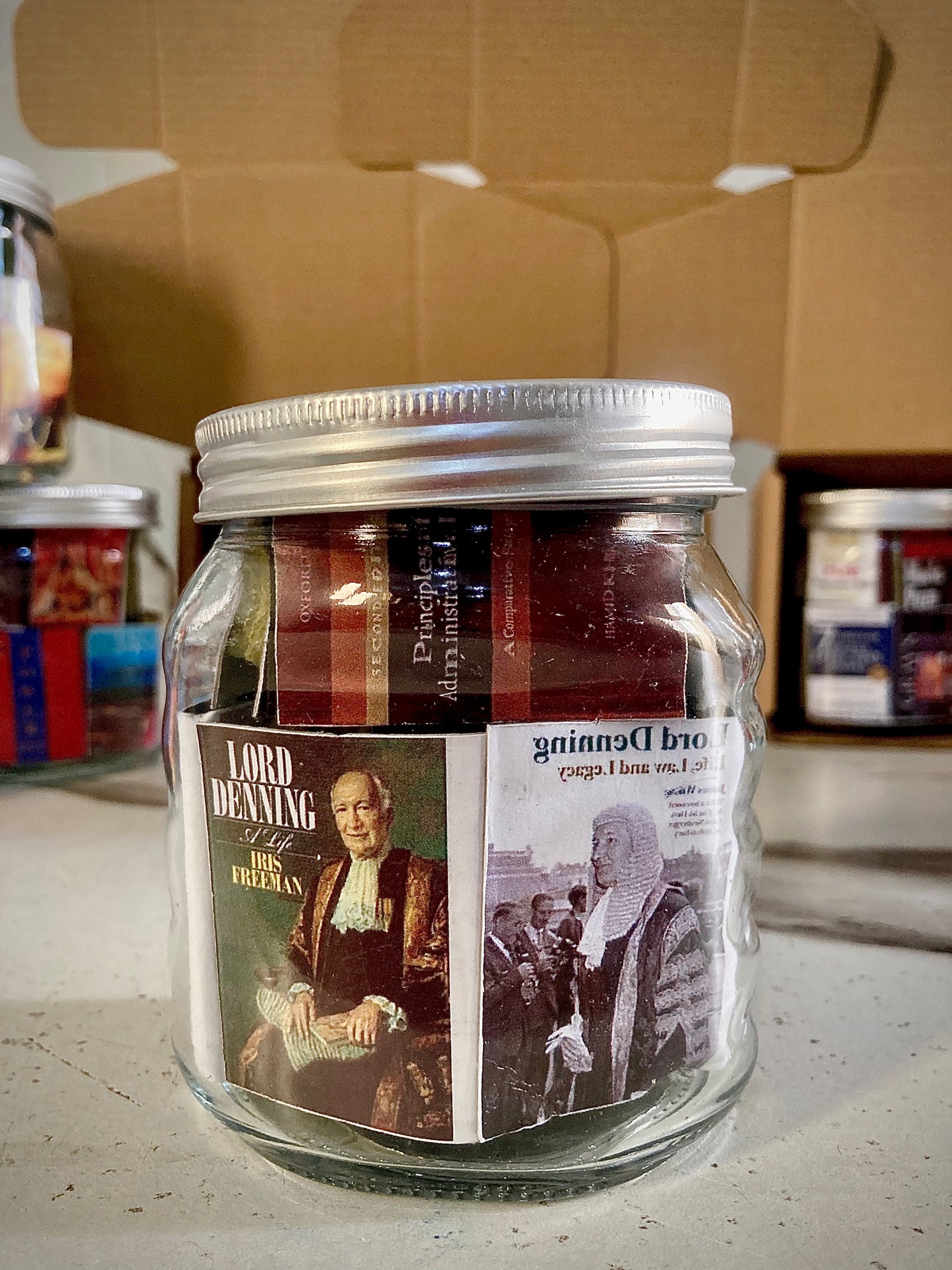 MINIATURE BOOKS GLASS JAR