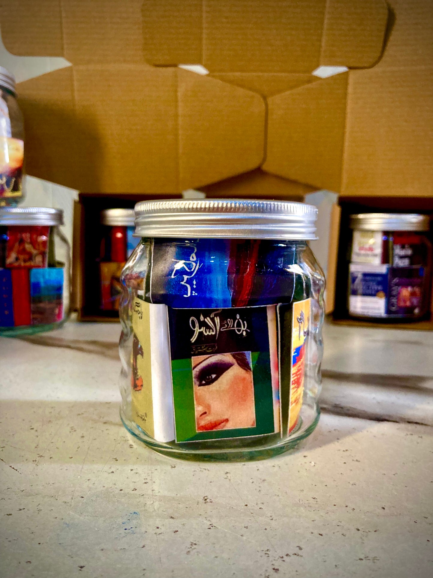 MINIATURE BOOKS GLASS JAR